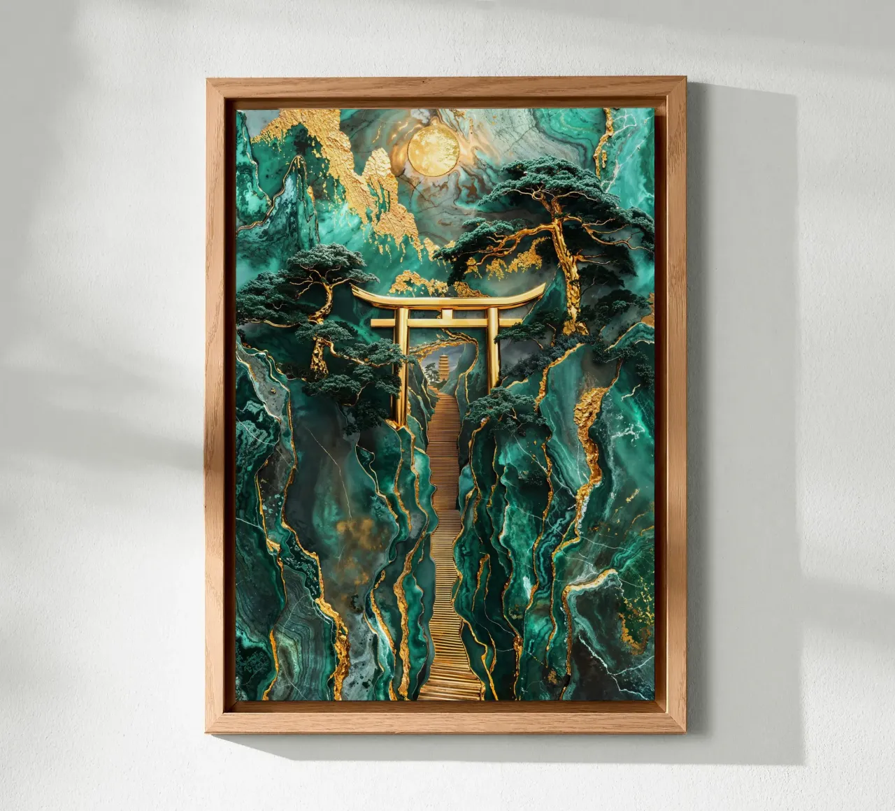 Jade Mountain Torii Path alluminio dibond da Pixaverse