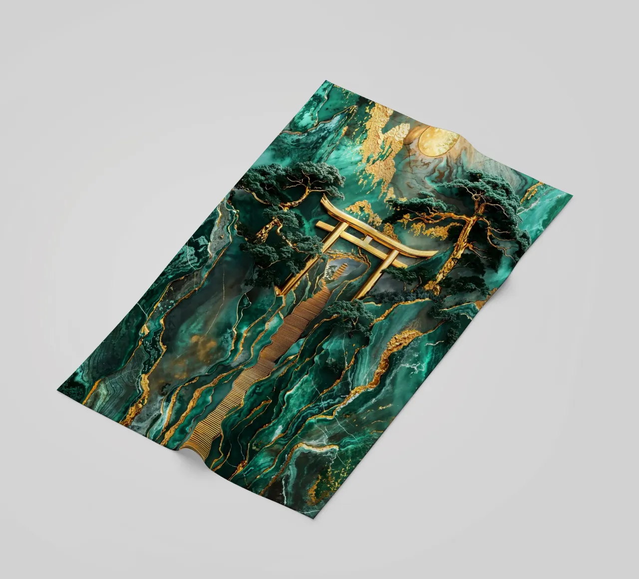 Jade Mountain Torii Path telo mare da Pixaverse