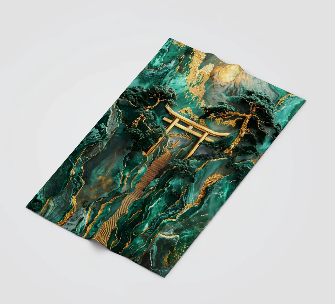 Jade Mountain Torii Path coperta in pile da Pixaverse