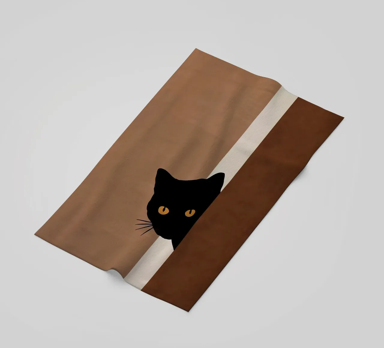 Gatto nero telo mare da Kaden