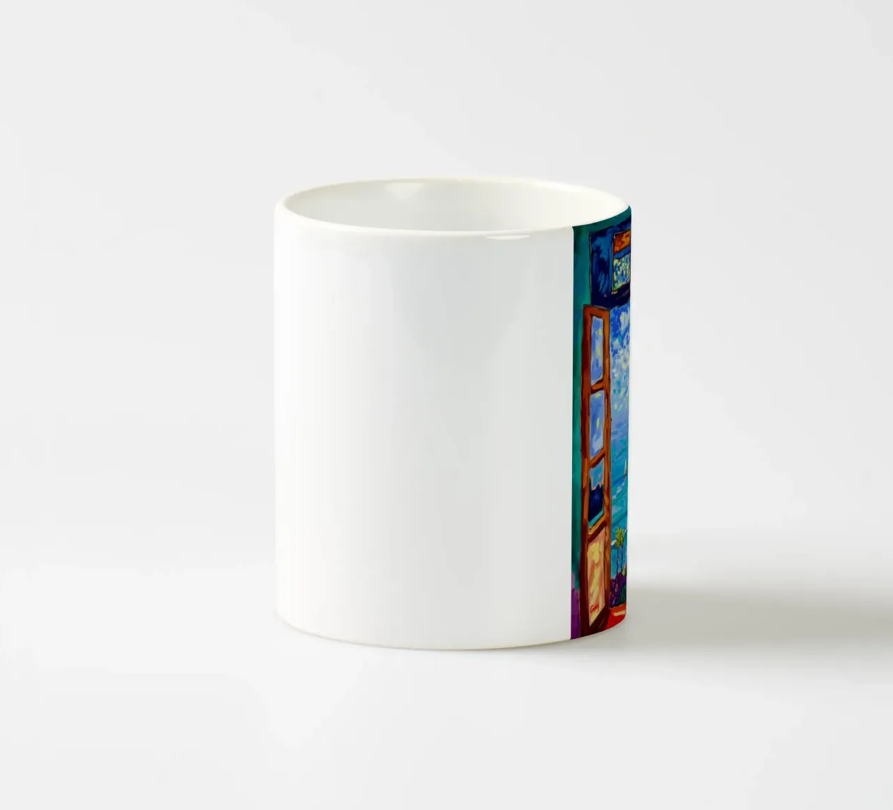 paesaggio marino acqua blu tazza in ceramica da briyan shop