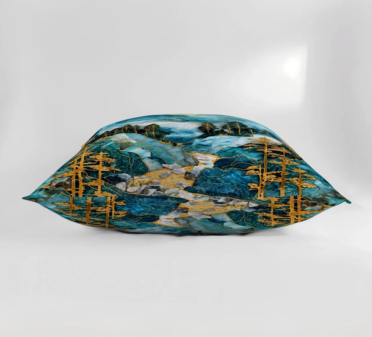 Sapphire Sunrise Mountains coussin de Pixaverse