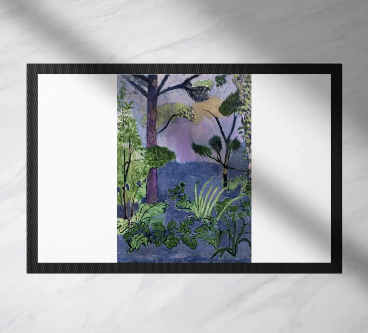trees, leaves, and shrubs doormat by briyan shop
