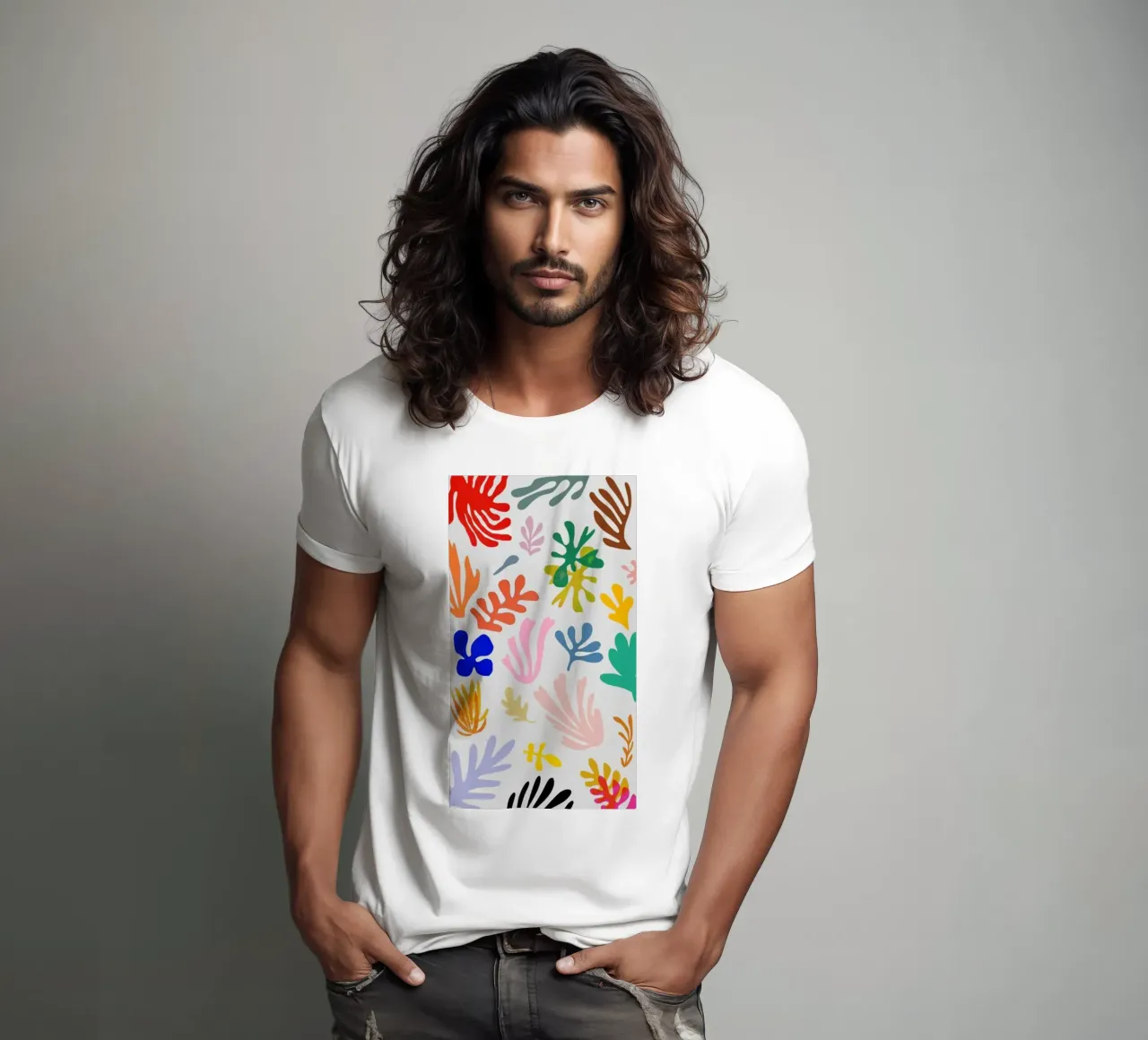 foglie stilizzate t-shirt da briyan shop