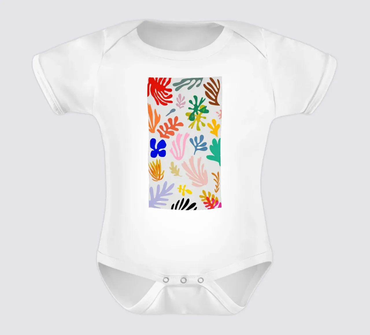 foglie stilizzate body neonato maniche corte da briyan shop
