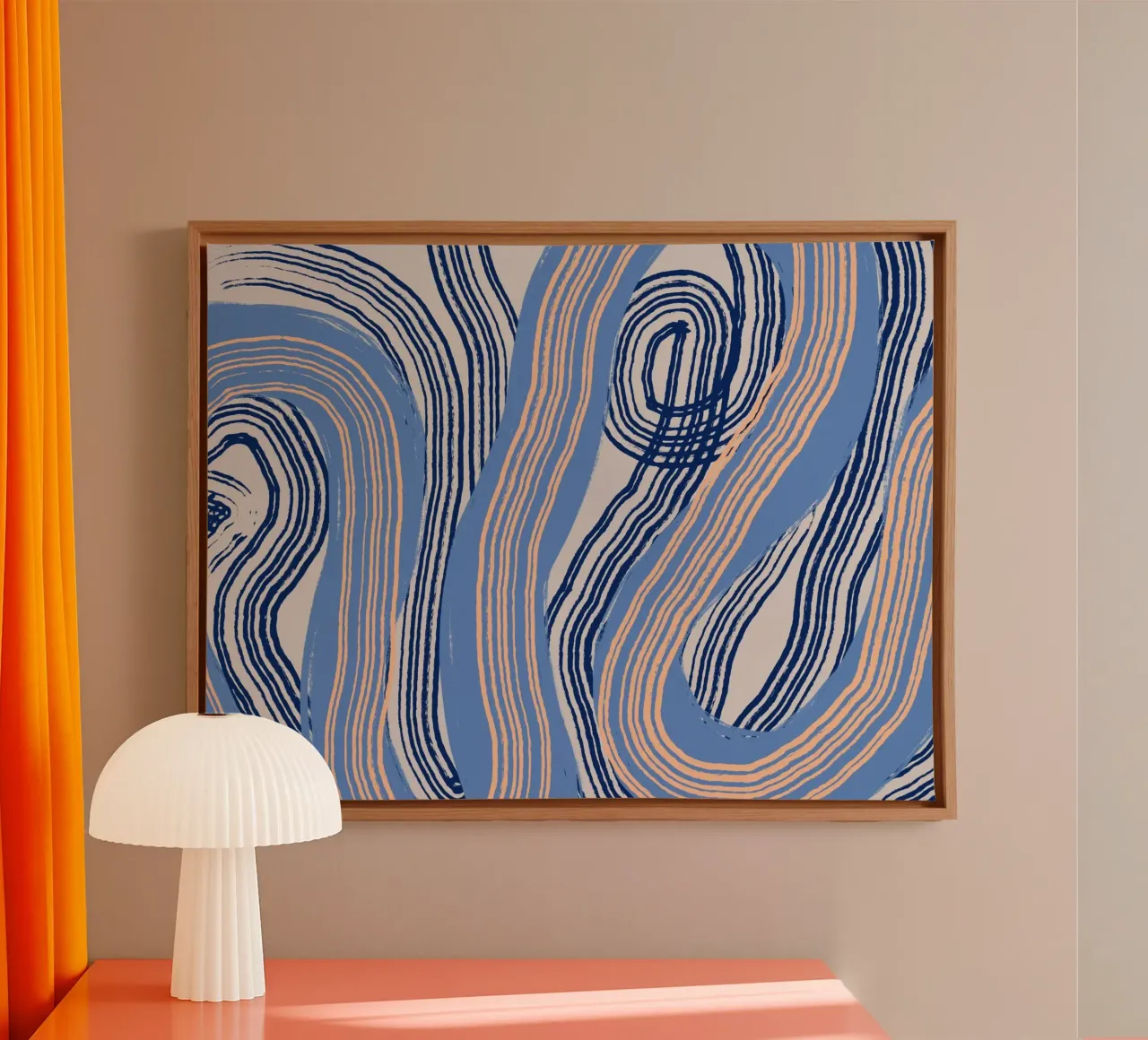 Line abstraction 24 canvas by Little Dean