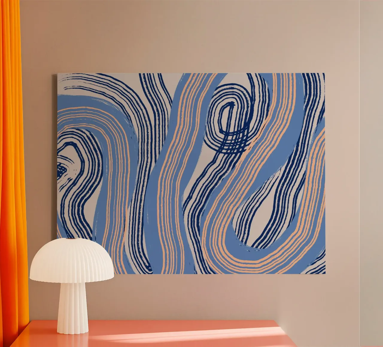 Line abstraction 24 canvas by Little Dean