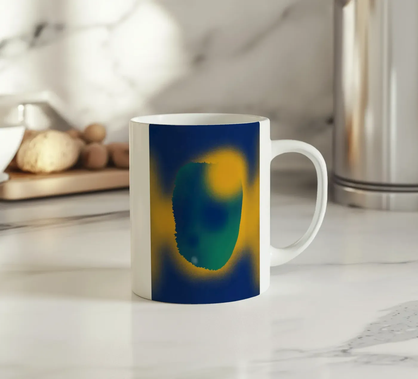 Cosmic composition 07 ceramic mug by Little Dean