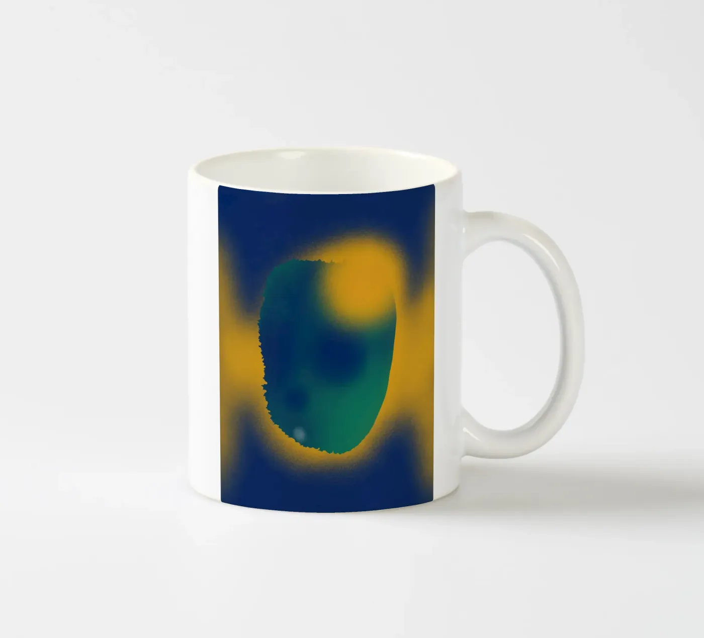 Cosmic composition 07 ceramic mug by Little Dean