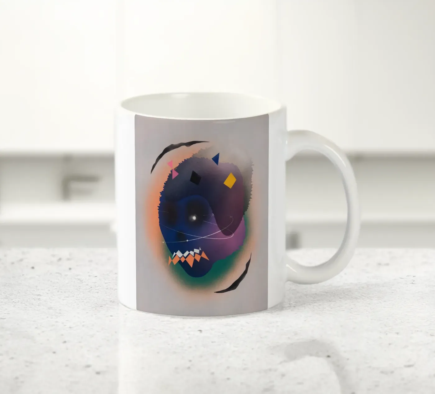 Cosmic composition 08 ceramic mug by Little Dean