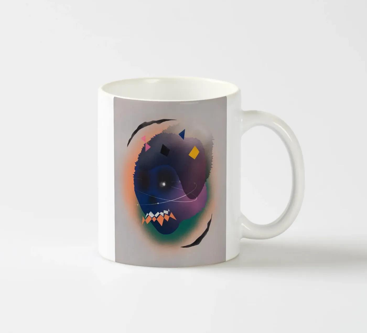 Cosmic composition 08 ceramic mug by Little Dean