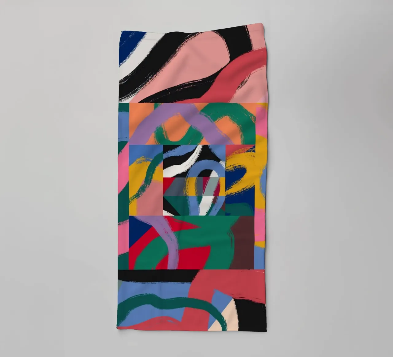 Maximalist abstract towel by Little Dean