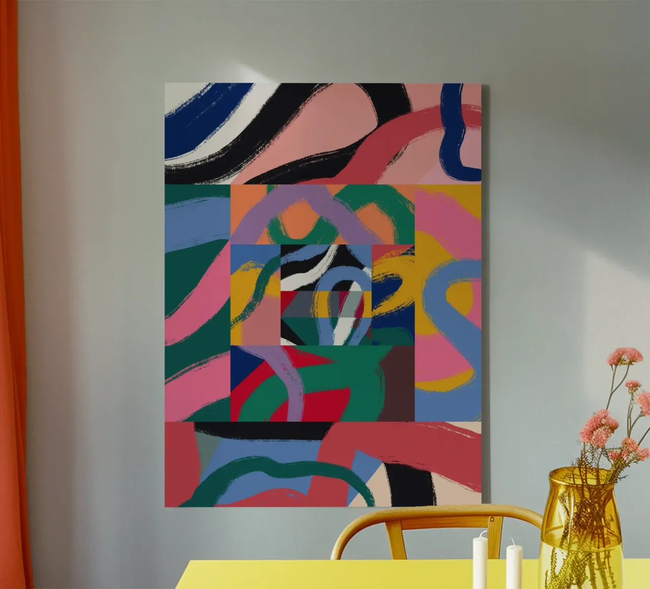 Astratto massimalista tela da Little Dean