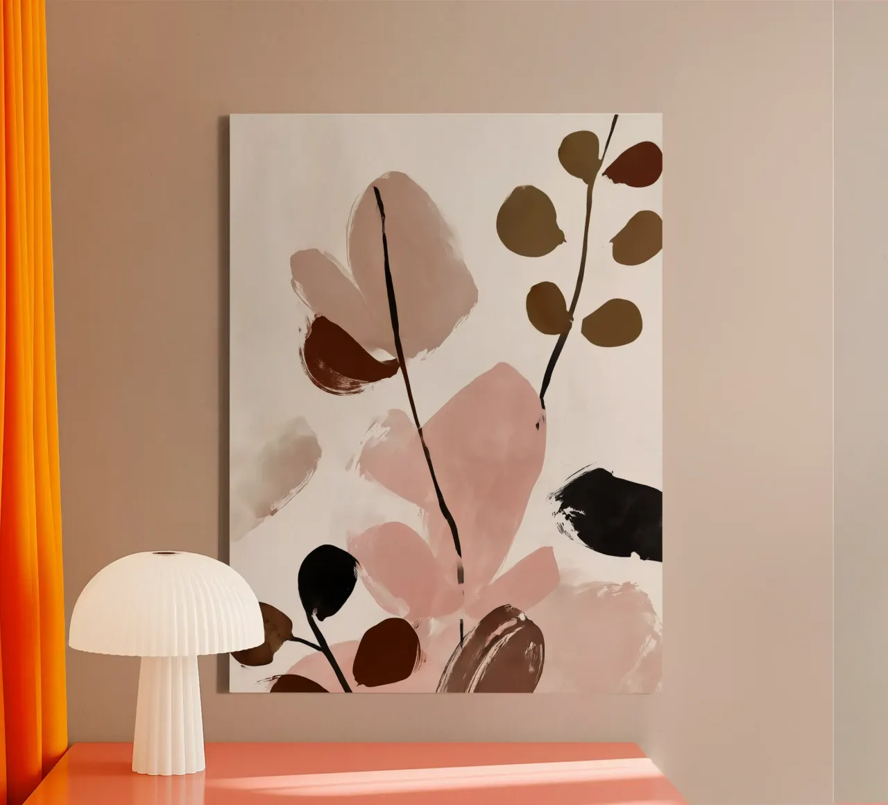 Blush Botanica canvas by Seed & Signal