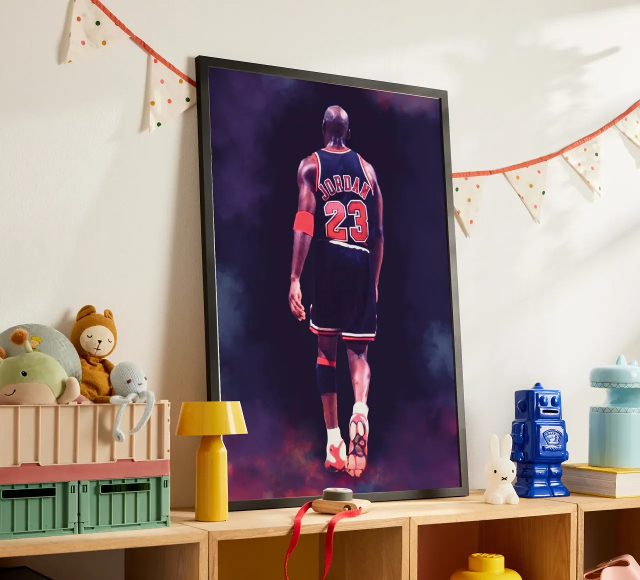 Michael Jordan the last dance Poster mit Aluminium Rahmen von Lembayung art