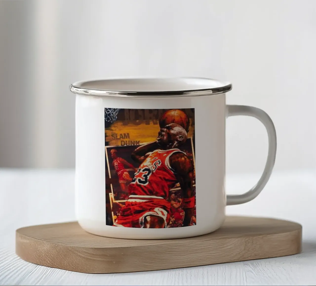 Slam Dunk Michael Jordan tazza in smalto da Lembayung art