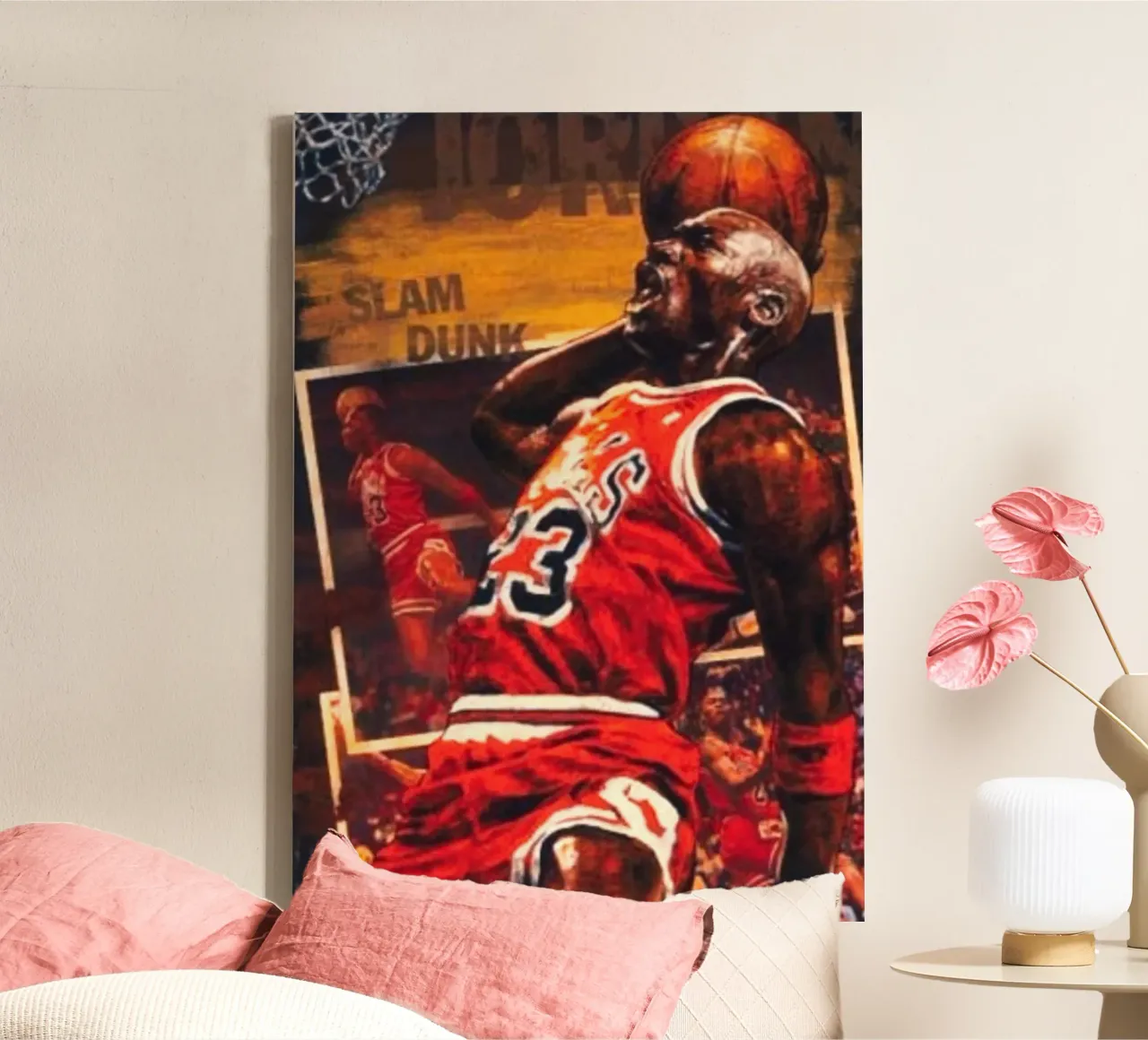 Slam Dunk Michael Jordan canvas by Lembayung art