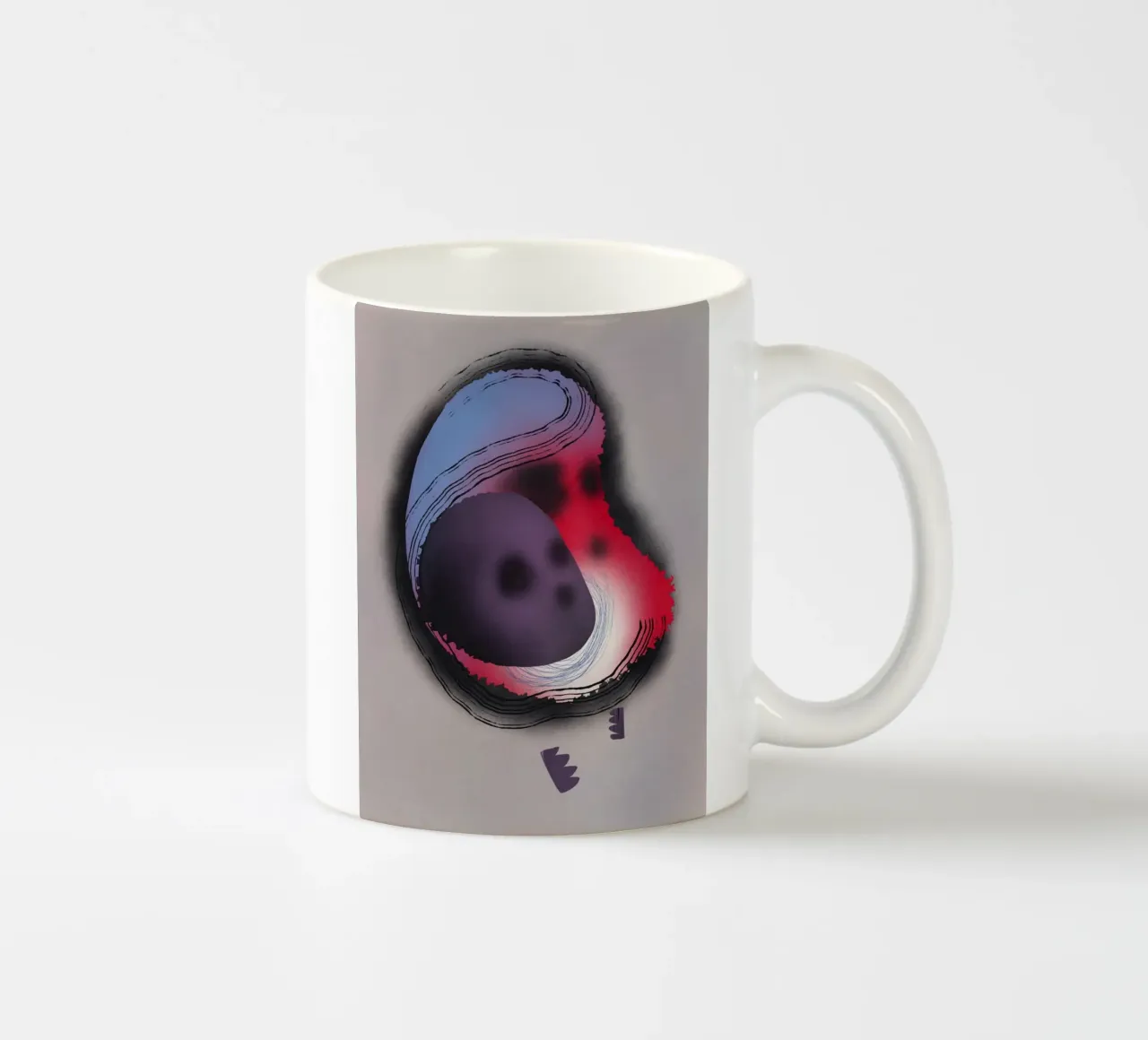 Composizione cosmica 09 tazza in ceramica da Little Dean