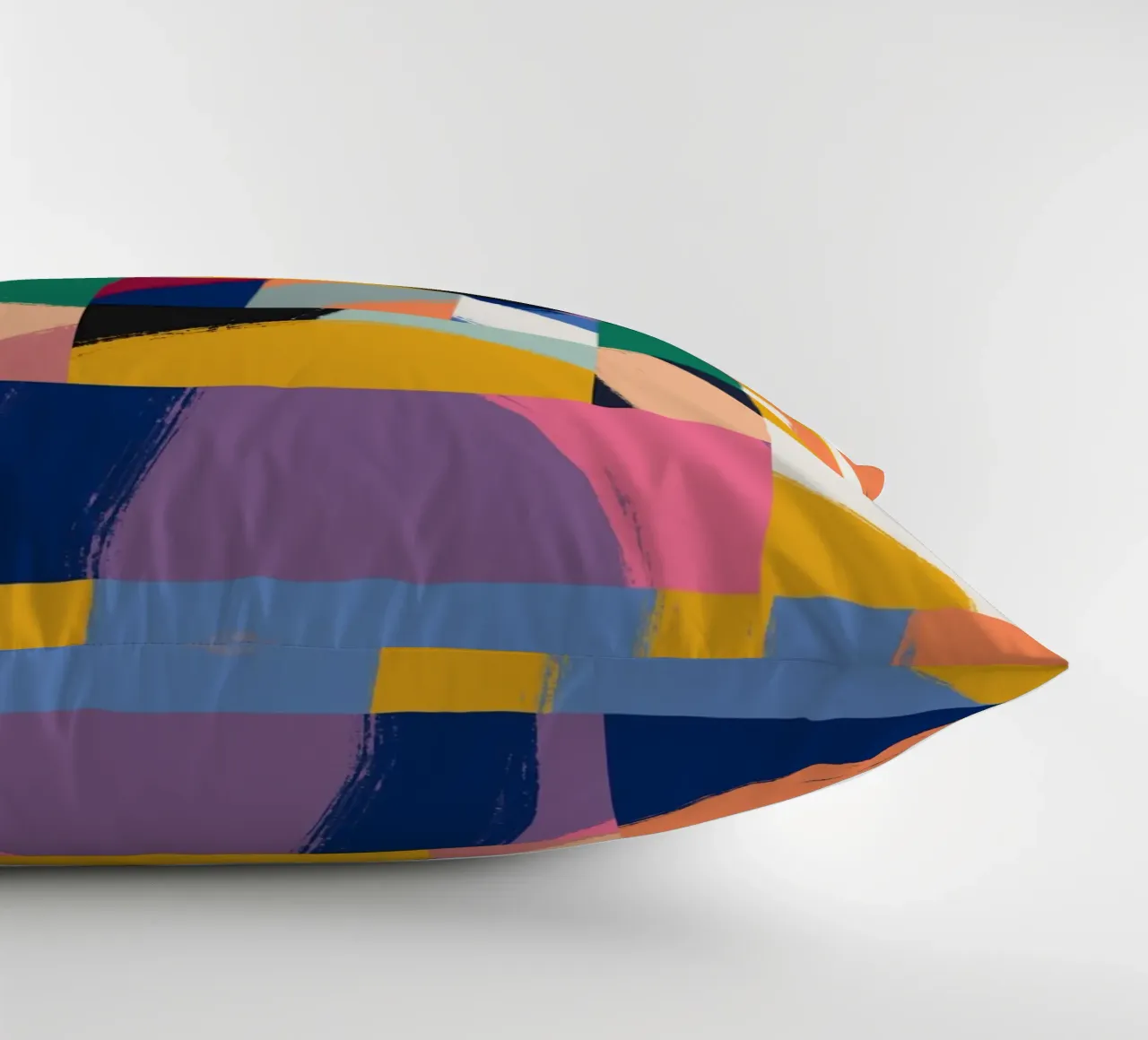Maximalist abstract 02 decorative cushion by Little Dean
