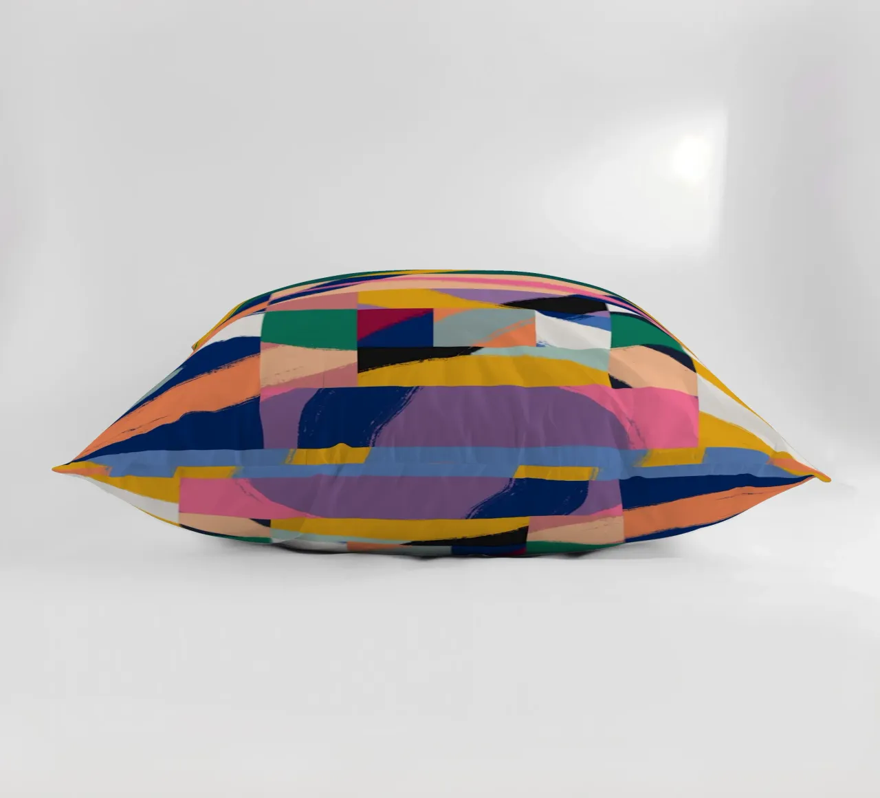 Maximalist abstract 02 decorative cushion by Little Dean