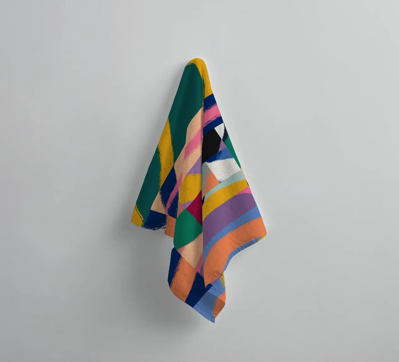 Maximalist abstract 02 towel by Little Dean