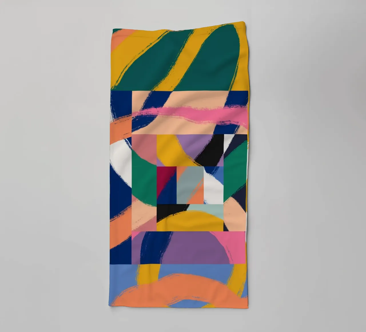 Maximalist abstract 02 towel by Little Dean