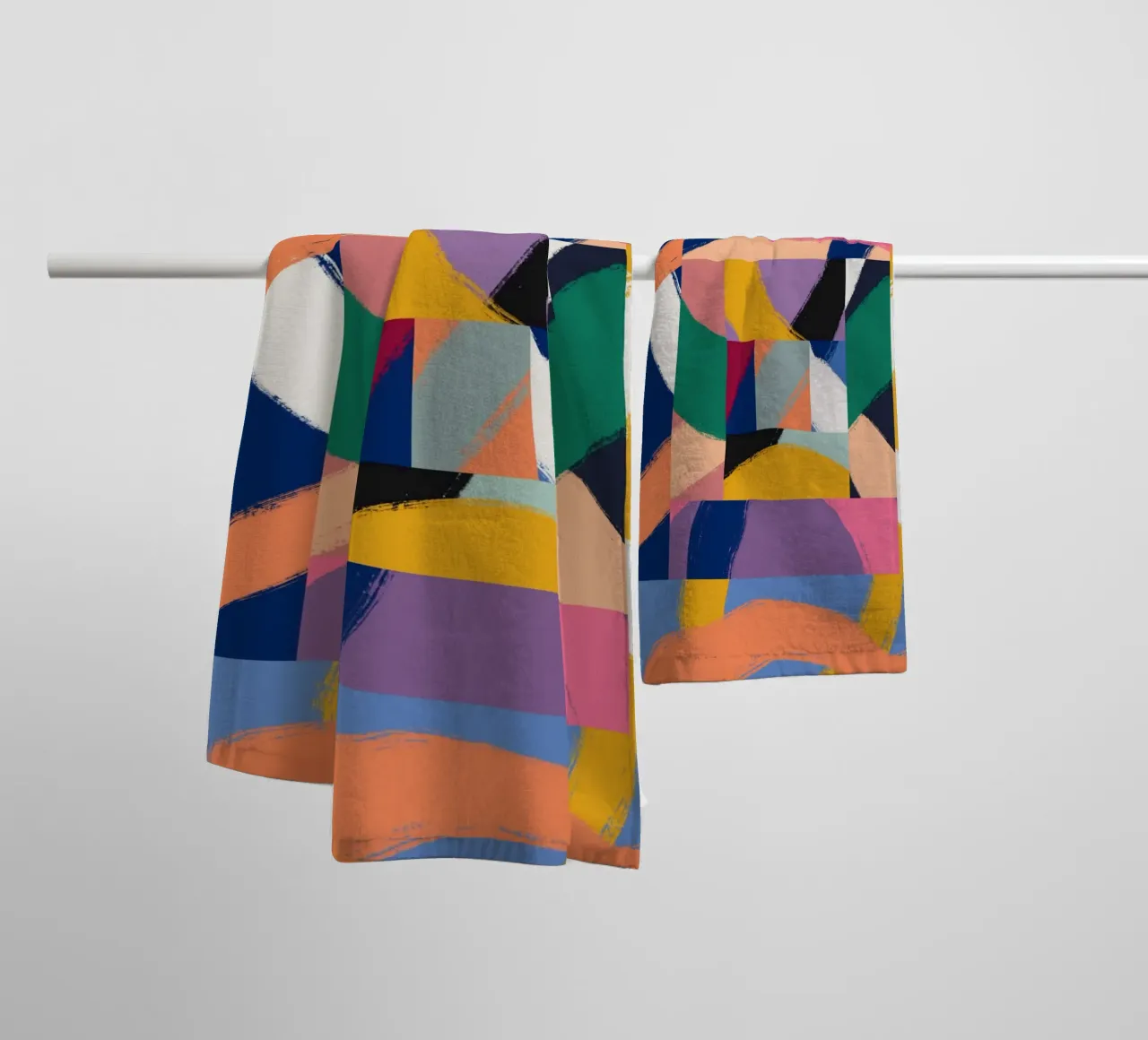 Maximalist abstract 02 towel by Little Dean