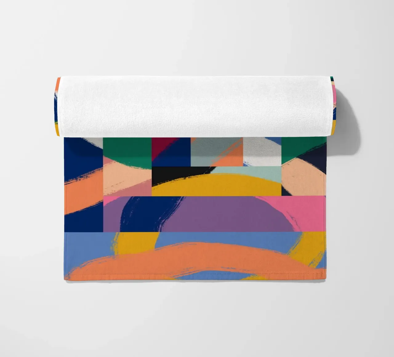 Maximalist abstract 02 beach towel by Little Dean
