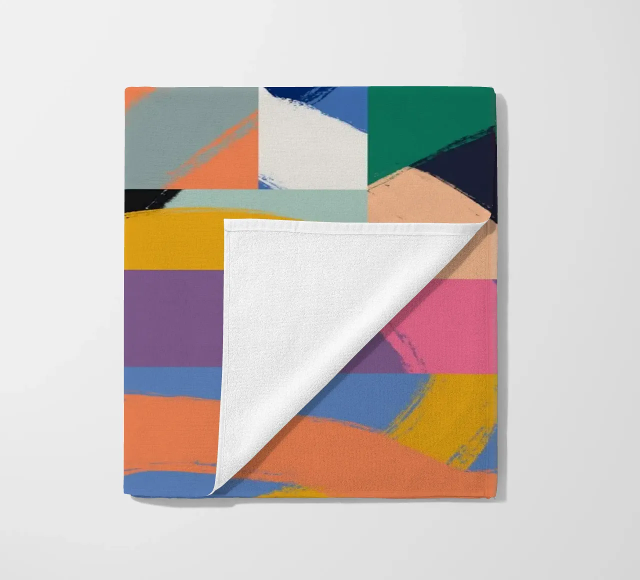 Maximalist abstract 02 beach towel by Little Dean