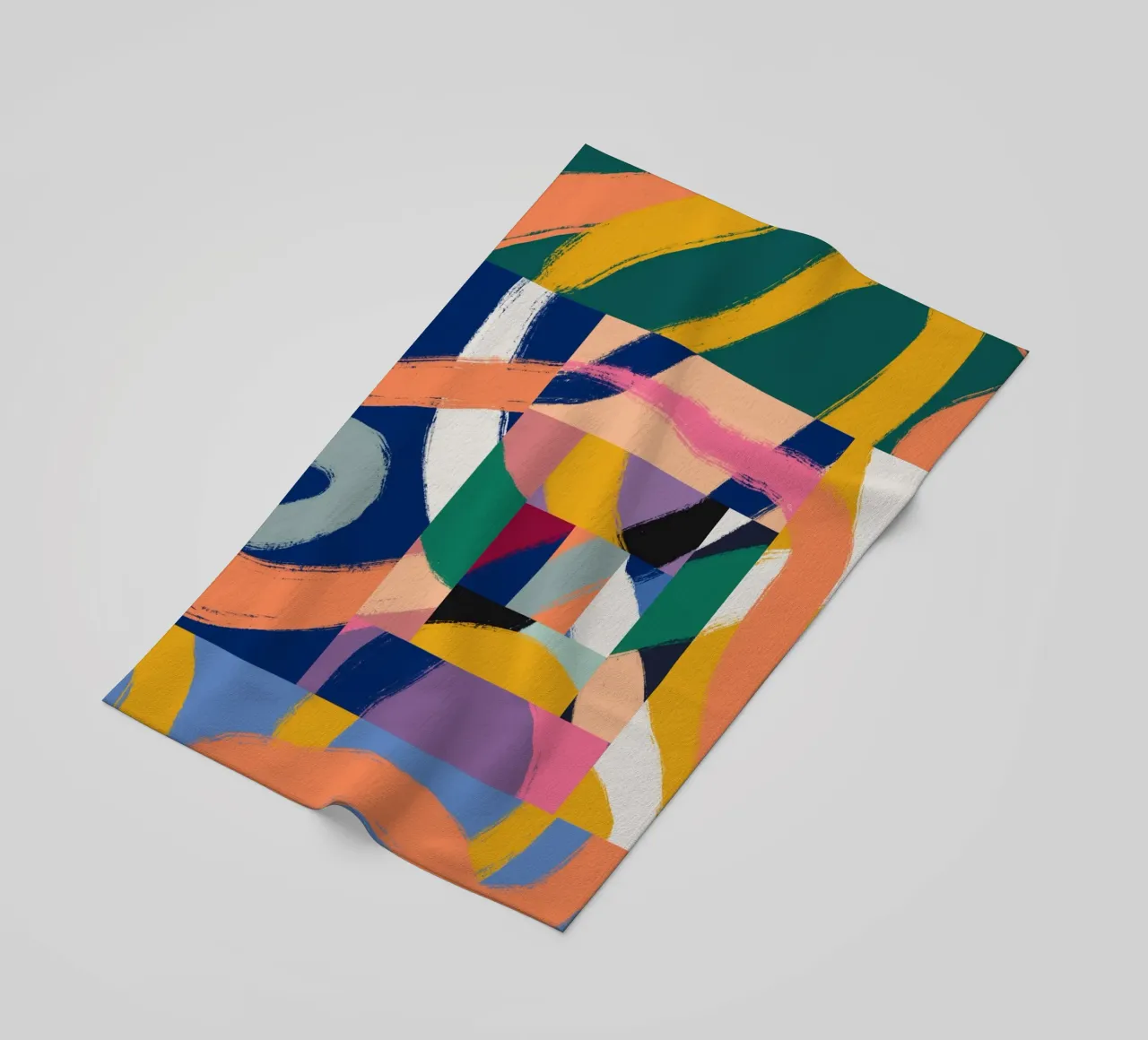 Maximalist abstract 02 beach towel by Little Dean