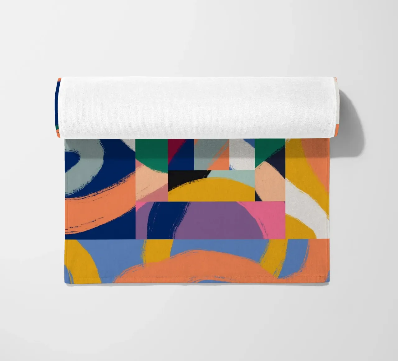 Maximalist abstract 02 beach towel by Little Dean