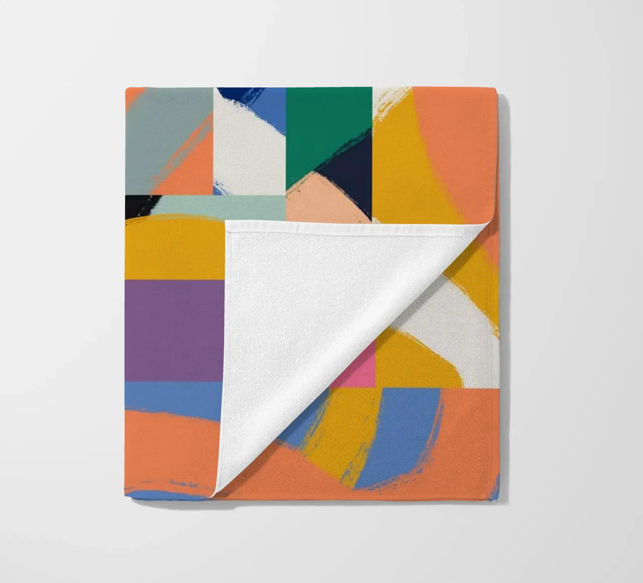 Maximalist abstract 02 beach towel by Little Dean