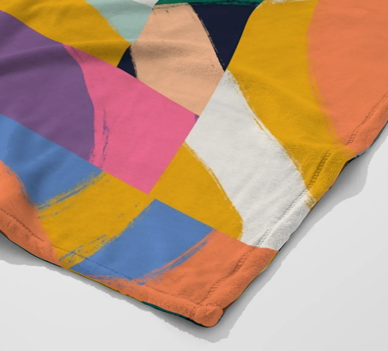 Maximalist abstract 02 fleece blanket by Little Dean