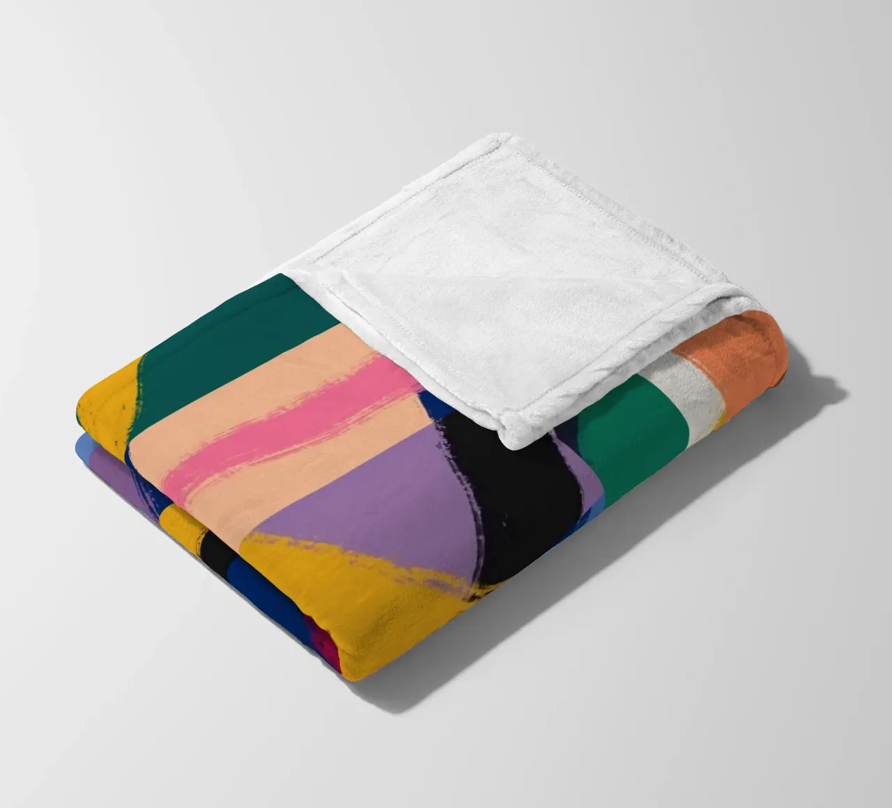 Maximalist abstract 02 fleece blanket by Little Dean