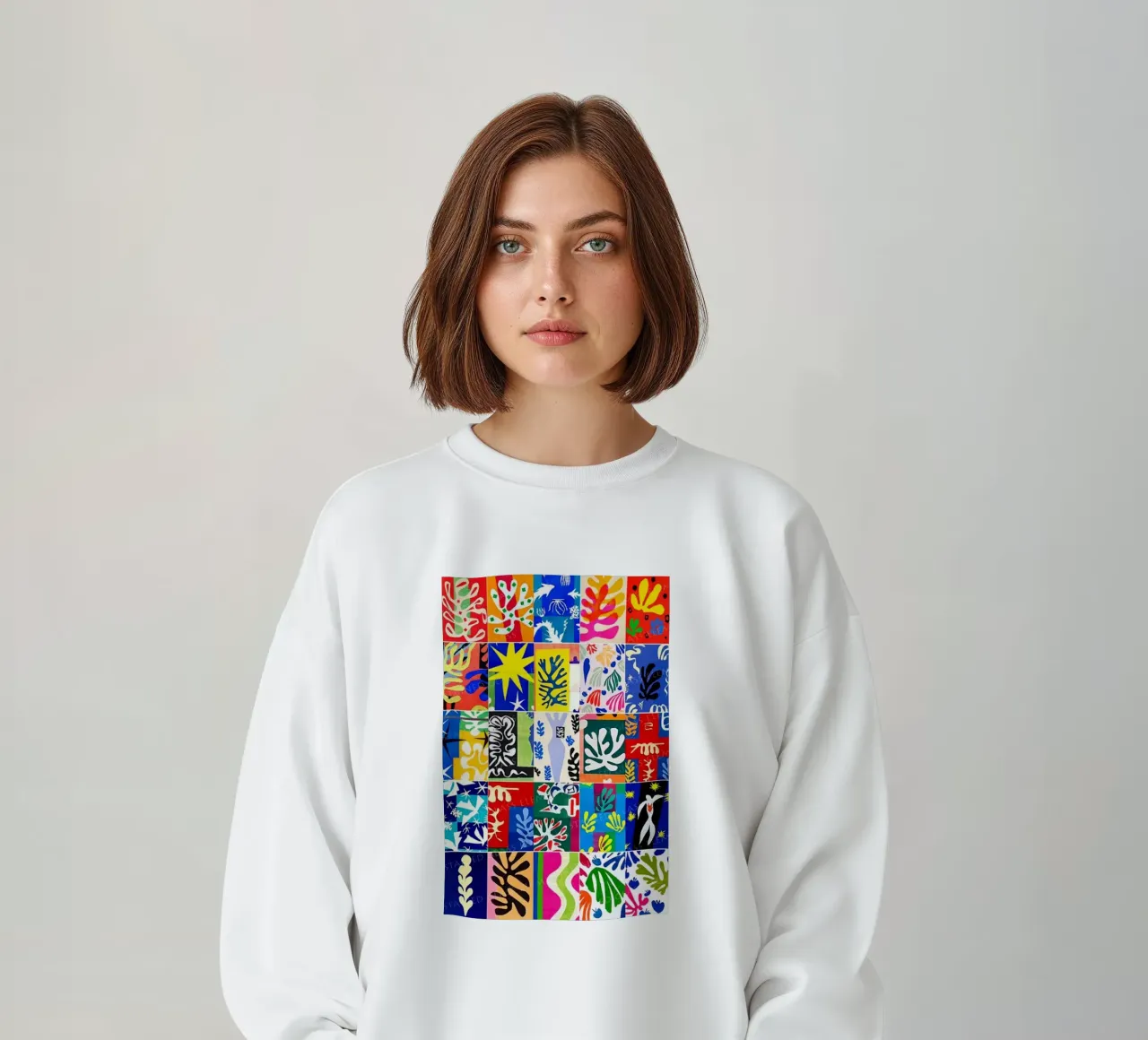 overlapping shapes decorative motifs sweatshirt by briyan shop