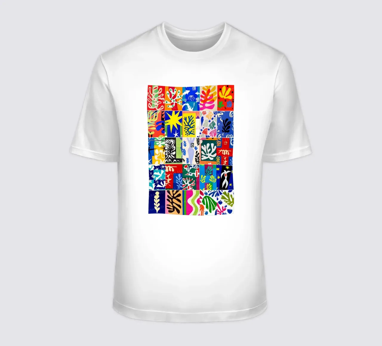 overlapping shapes decorative motifs t-shirt by briyan shop