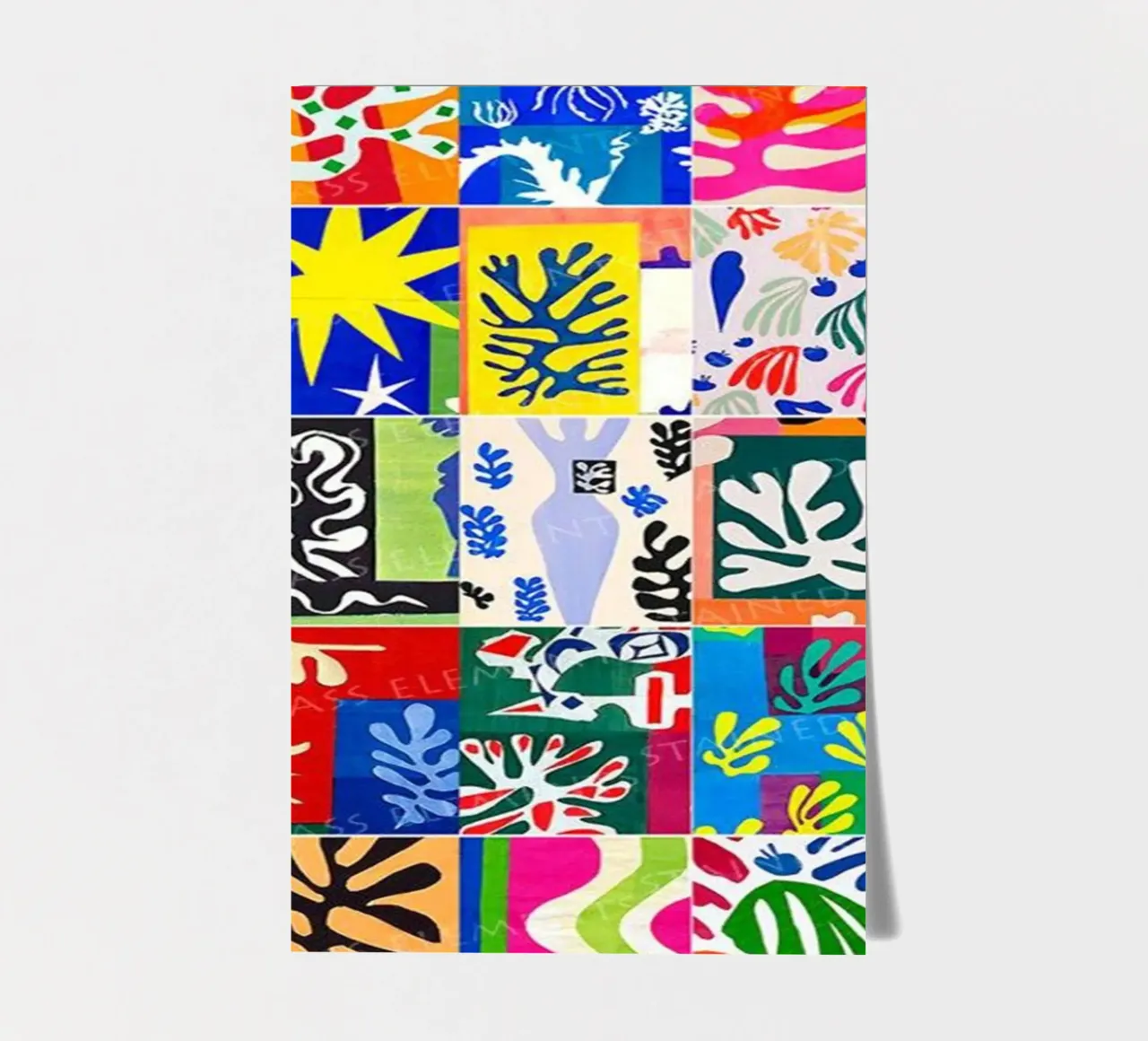 overlapping shapes decorative motifs sticker sheet by briyan shop