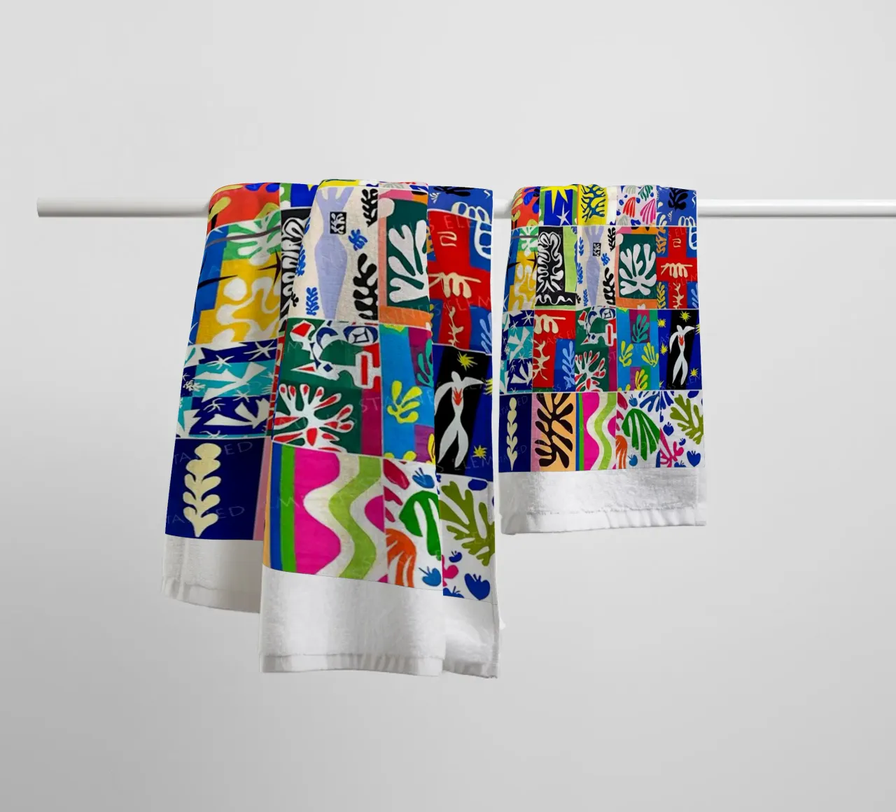 overlapping shapes decorative motifs towel by briyan shop