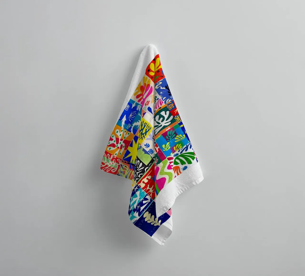 overlapping shapes decorative motifs towel by briyan shop