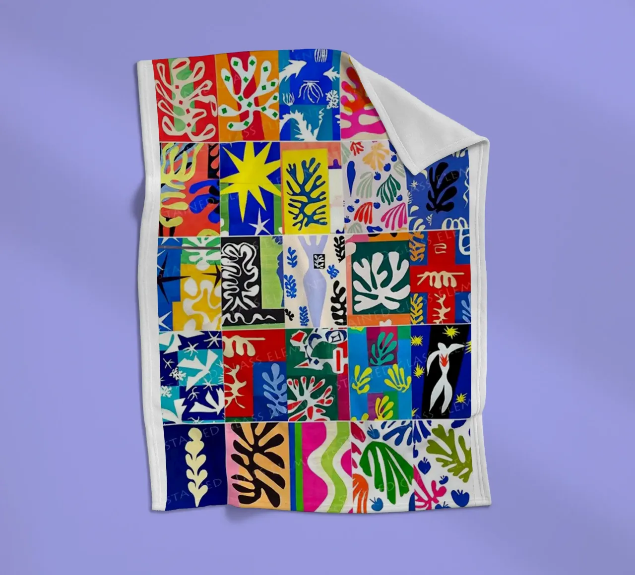 overlapping shapes decorative motifs fleece blanket by briyan shop