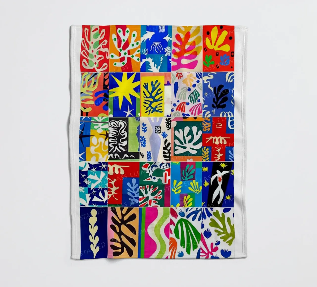 overlapping shapes decorative motifs fleece blanket by briyan shop