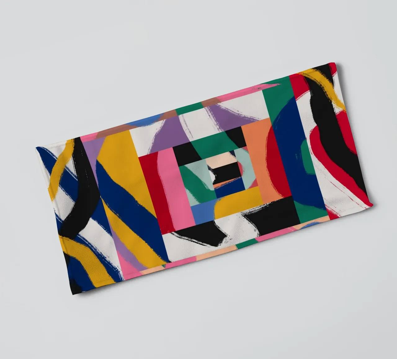 Maximalist abstract 03 towel by Little Dean