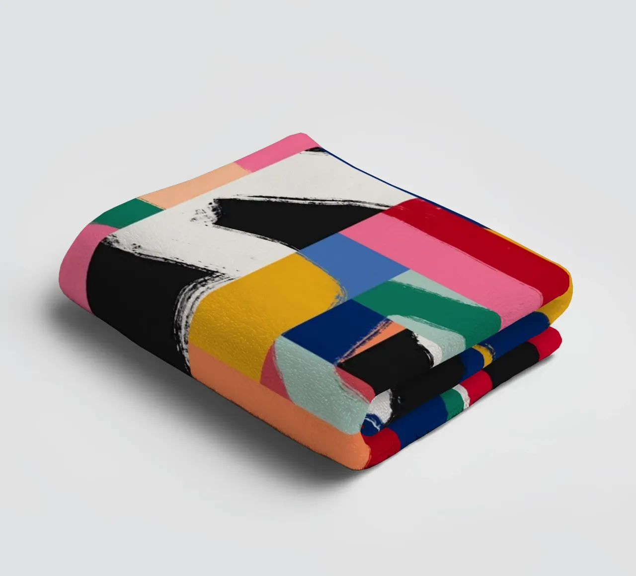 Maximalist abstract 03 towel by Little Dean