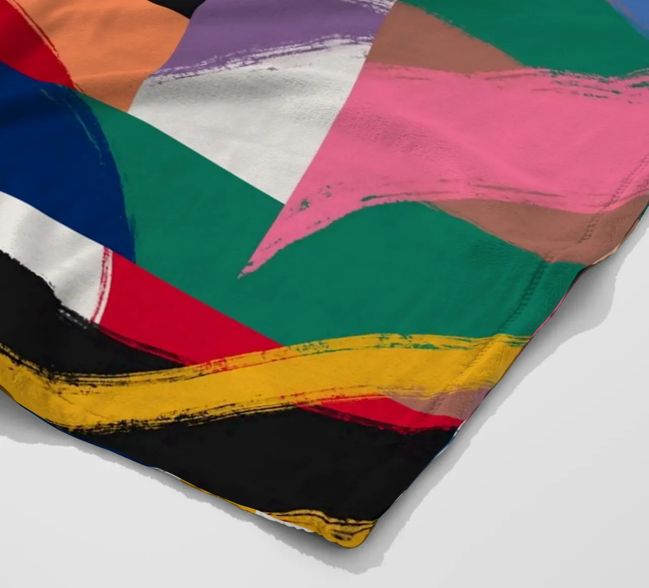 Maximalist abstract 03 fleece blanket by Little Dean