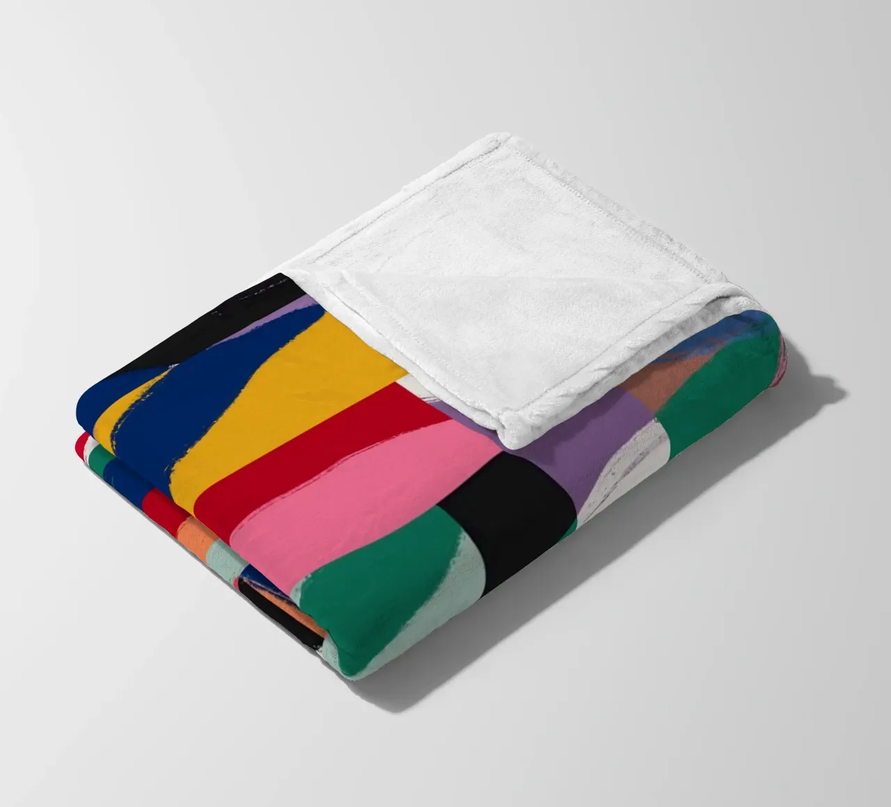 Maximalist abstract 03 fleece blanket by Little Dean