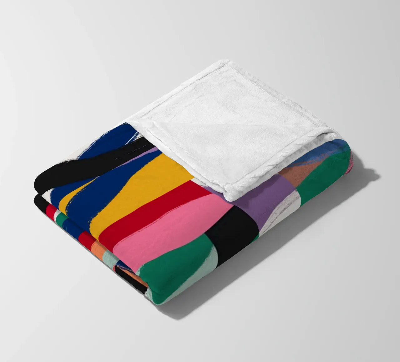 Maximalist abstract 03 fleece blanket by Little Dean