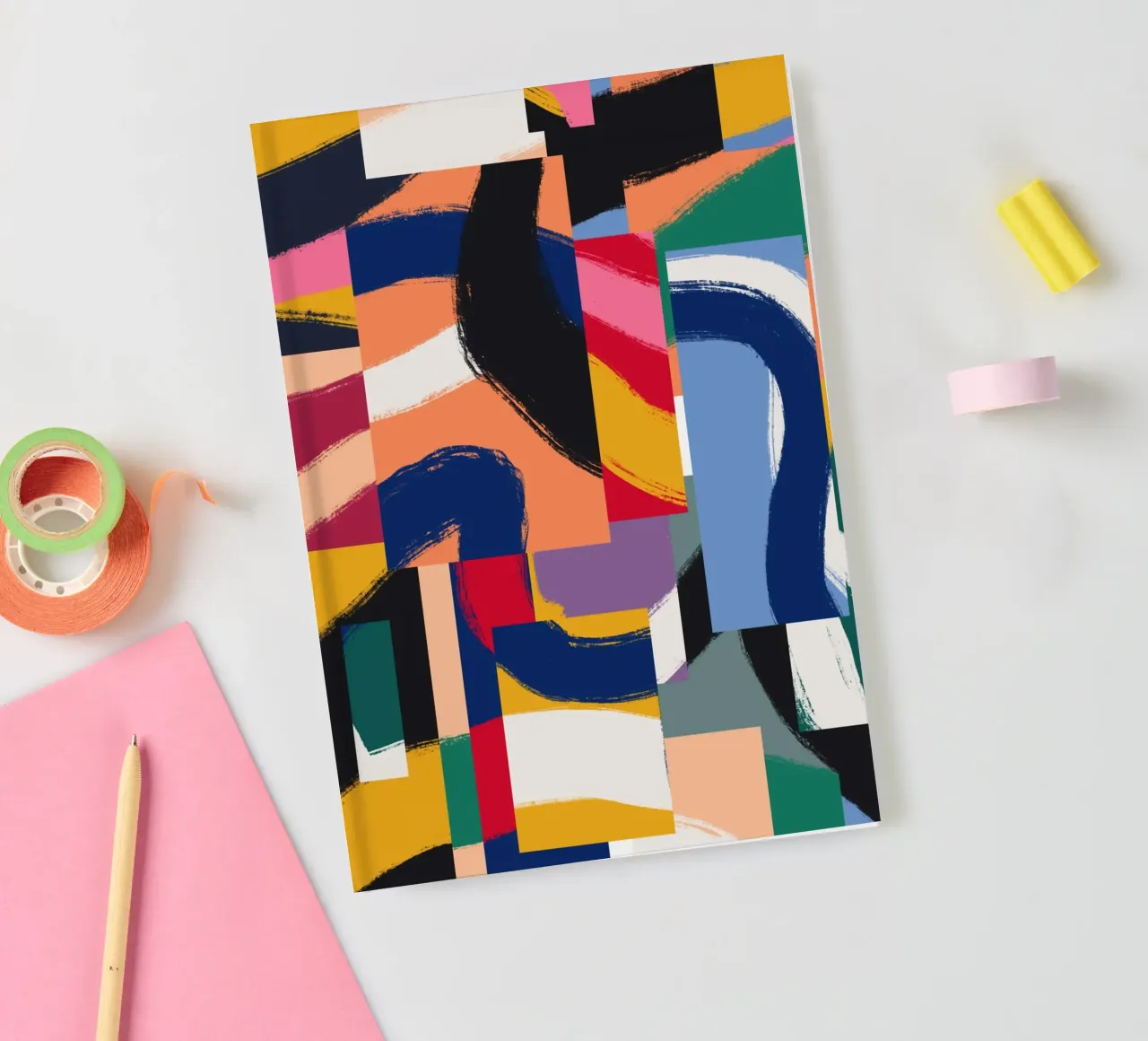 Maximalistisch abstrakt 04 Notizbuch von Little Dean