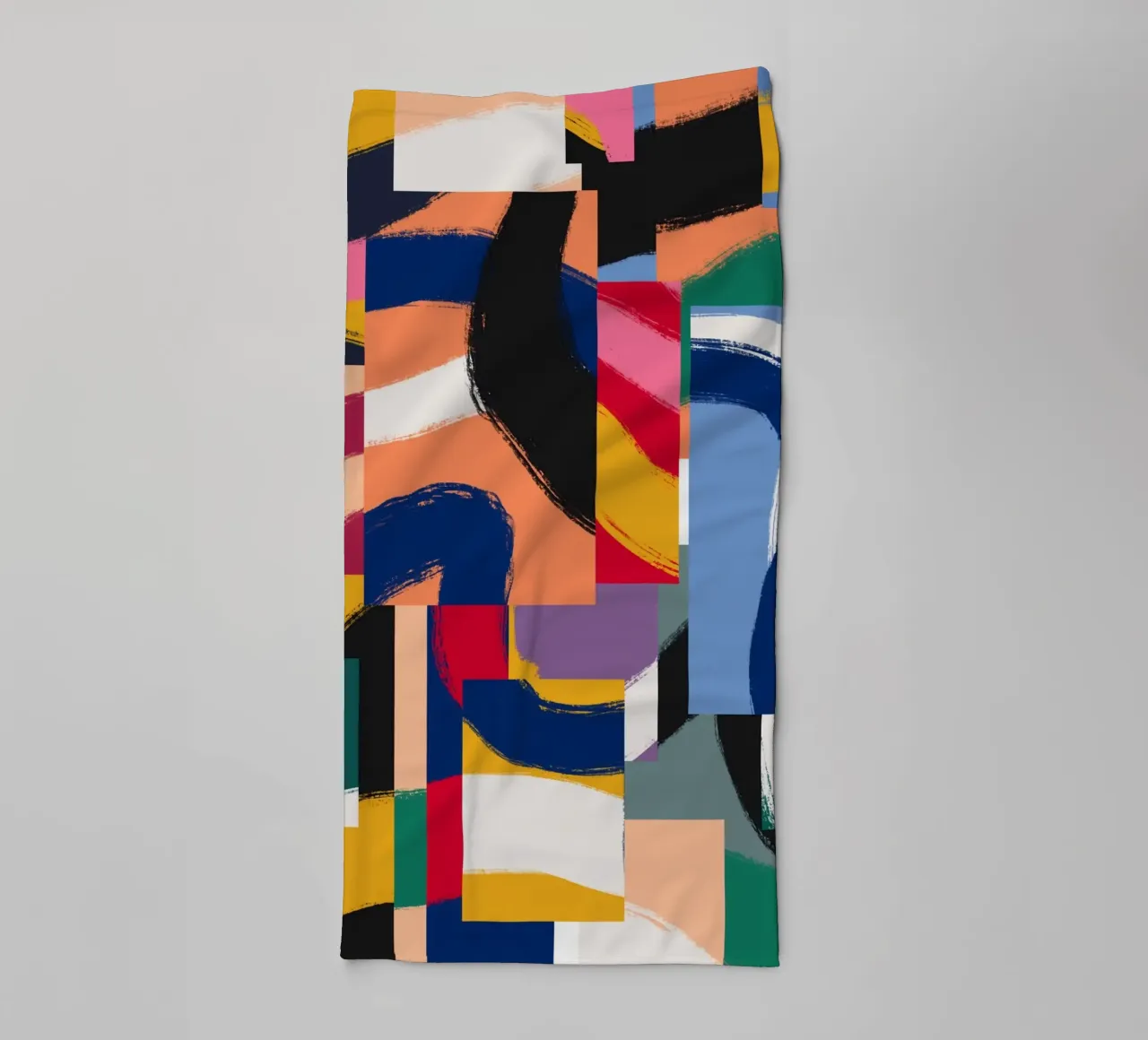 Maximalist abstract 04 towel by Little Dean