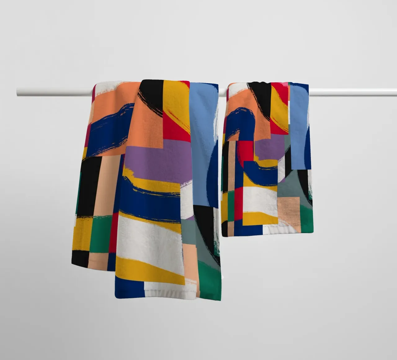 Maximalist abstract 04 towel by Little Dean