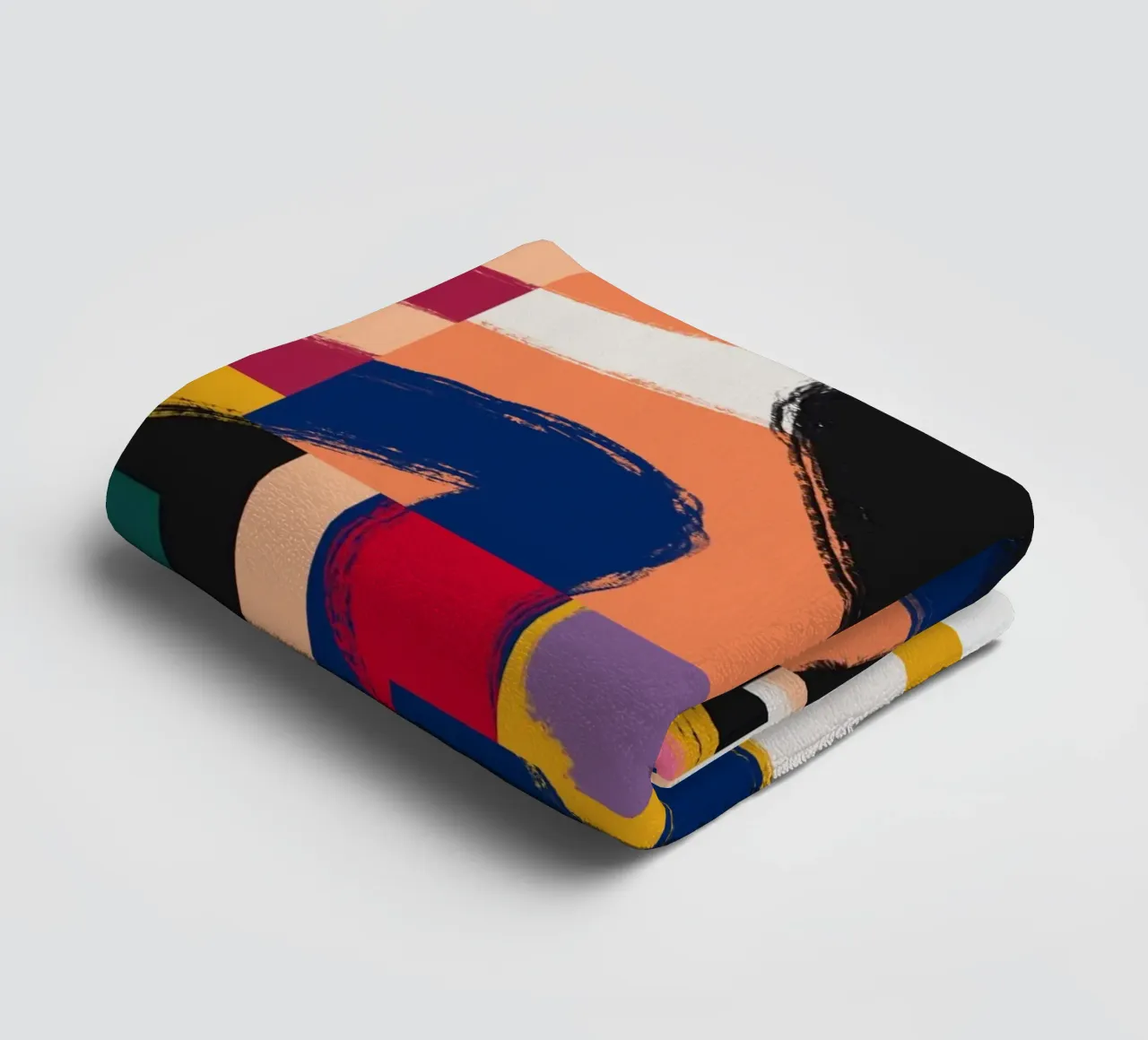 Maximalist abstract 04 towel by Little Dean